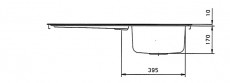 SUTER Ideal IL90 flächenbündige Spüle 90x50 cm EDELSTAHL B-L