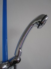 Class Kombination Brausestange Handbrause Schlauch Blau Chrom