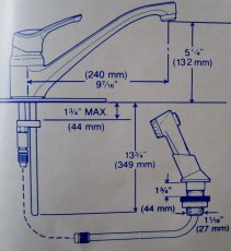 AMERICAN STANDARD 2-Loch Küchenarmatur Armatur Weiss