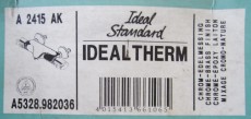 IDEAL STANDARD Thermostat Duscharmatur Ceratop CHROM EDELMESSING