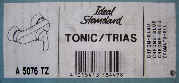 Ideal Standard Tonic Trias Duschwannenarmatur Brausebatterie Armatur Chrom Blau