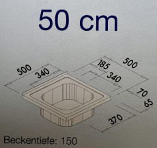 BLANCO 5x5 Auflage-Spüle 50x50 cm Gastronomie Gastro Modul-Spüle Spülbecken Edelstahl