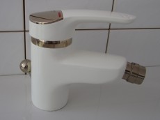 Ceraron Bidet Armatur Bidetarmatur Weiss Edelmessing