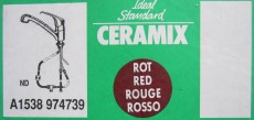 IDEAL STANDARD Ceramix Küchenarmatur Niederdruck mit Brause ROT