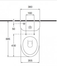 IDEAL STANDARD Inga WC-Kombination Abgang zum Boden PERGAMON
