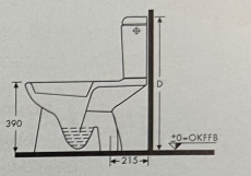 KERAMAG Renova Nr. 1 Stand-WC-Kombination Natura Abgang zum Boden