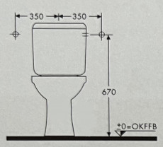 KERAMAG Renova Nr. 1 Stand-WC-Kombination Natura Abgang zum Boden