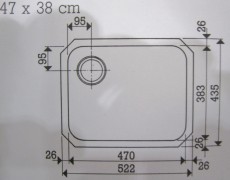 FRANKE-BELINOX Unterbau-Spüle Elfenbein 47x38 cm