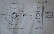 Bausatz 2 - Comfort Idealux Junior Oberteile Unterputz-Armatur Edelmessing