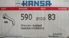 HANSA Hansa-Nordica Wanneneinlauf Standeinlauf Wannenauslauf Rot