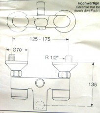 IDEAL STANDARD Dualux Badewannenarmatur + Handbrause WEISS