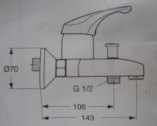 Ideal Standard Ceradisc Badewannenarmatur Armatur CHROM