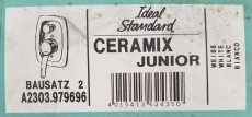 IDEAL STANDARD Bausatz 2 - Ceramix Junior Oberteile Unterputz-Armatur Weiss