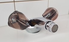 KWC NEOSTAR  Bidetarmatur Sitzwaschbecken-Armatur Chrom-Braun