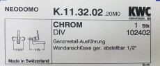 KWC Neodomo Wand-Armatur Küchenarmatur Chrom