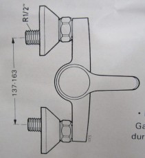 Ideal Standard Ceramix Junior Duschwannenarmatur Duscharmatur Grau Kristall