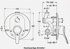 IDEAL STANDARD Bausatz 1  Unterputz-Ventil Armatur Ceramix A3503