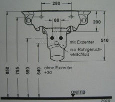 IDEAL STANDARD Castelli Waschbecken Waschtisch WEISS 65 x 51 cm