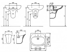 IDEAL STANDARD Waschbecken Garda 60 cm MANHATTAN GRAU