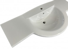 IDEAL STANDARD SIENA Waschbecken Waschtisch 125 x 54 cm rechts und links Schnittkante WEISS