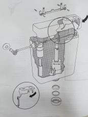 Ablauf Armatur für Spülkasten Sanit 937