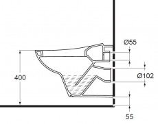 IDEAL STANDARD Avance Hänge-WC Wand-WC MANHATTAN GRAU Flachspüler