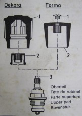 Ideal Standard Dekora Griff Ventil für Küchen- und Badarmaturen Braun