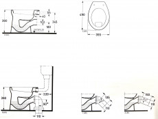 IDEAL STANDARD Stand-WC Flachspüler MANHATTAN GRAU