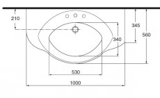 IDEAL STANDARD Lindos Special Waschbecken Waschtisch Pergamon 100 cm