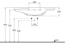 IDEAL STANDARD Lindos Special Waschbecken Waschtisch Weiss 100 x 56 cm