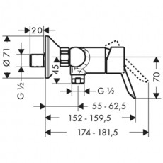 Focus S Dusch Armatur Duscharmatur Einhebelmischer 31762