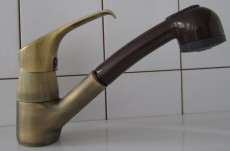 IDEAL STANDARD CeraMix Küchenarmatur Bronze Braun Niederdruck mit Brause