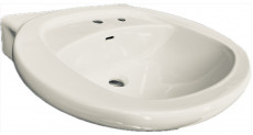 NOVO-BOCH bathroom sink Crocus-Blue-matt light 67 x 56 cm