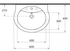 IDEAL STANDARD San Remo Waschbecken Waschtisch BAHAMABEIGE 60 x 49 cm Ohne Hahnloch