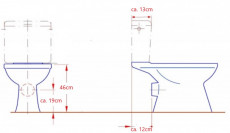 KERAMAG Fondo Stand-WC-Kombination Combi-WC 46cm Manhattan Grau