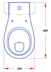 KERAMAG Delta Fondo Stand-WC-Kombination Combi-WC Manhattan Grau