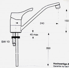 IDEAL STANDARD Ceramix Küchenarmatur Spültischarmatur Chrom