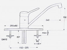 IDEAL STANDARD Ceramix Küchenarmatur mit Deckplatte Chrom