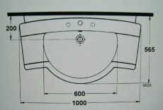 IDEAL STANDARD Aramis Waschbecken Waschtisch PERGAMON 100 x 56,5 cm