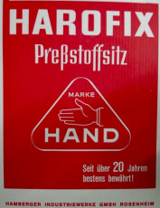 HAND Harofix Pressstoffsitz WC-Sitz ohne Deckel Toilettenbrille Schwarz