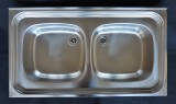 FRANKE Auflage-Spüle Doppelbecken 90 x 50 cm Edelstahl Küchenspüle Spülbecken 2 Becken