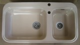 ALAPE kitchen sink 124 BAHAMABEIGE 92x50,5 cm