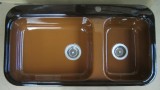 ALAPE kitchen sink 124 BRAZIL BRAUN 92x50,5 cm